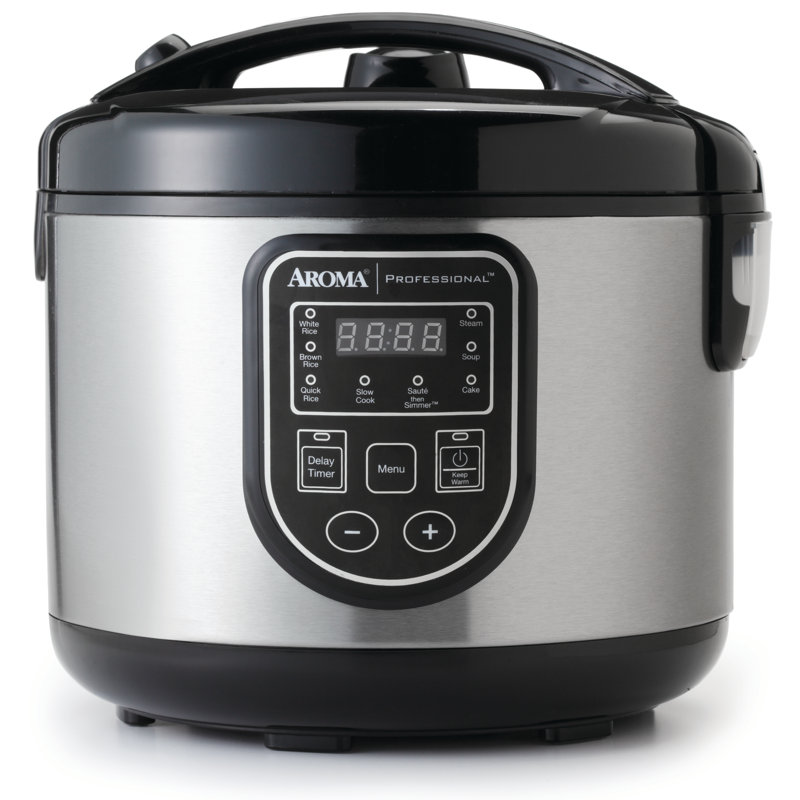 Aroma 20Cup Professional Digital Rice Cooker, Food Steamer and Slow
